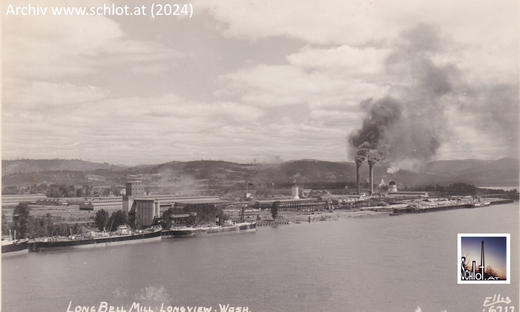 Lumber Mill "Long Bell", built 1924-1926, once the largest lumber mill in the world